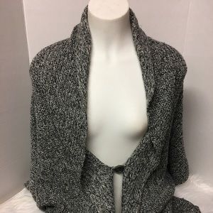 sweater large knit black white used